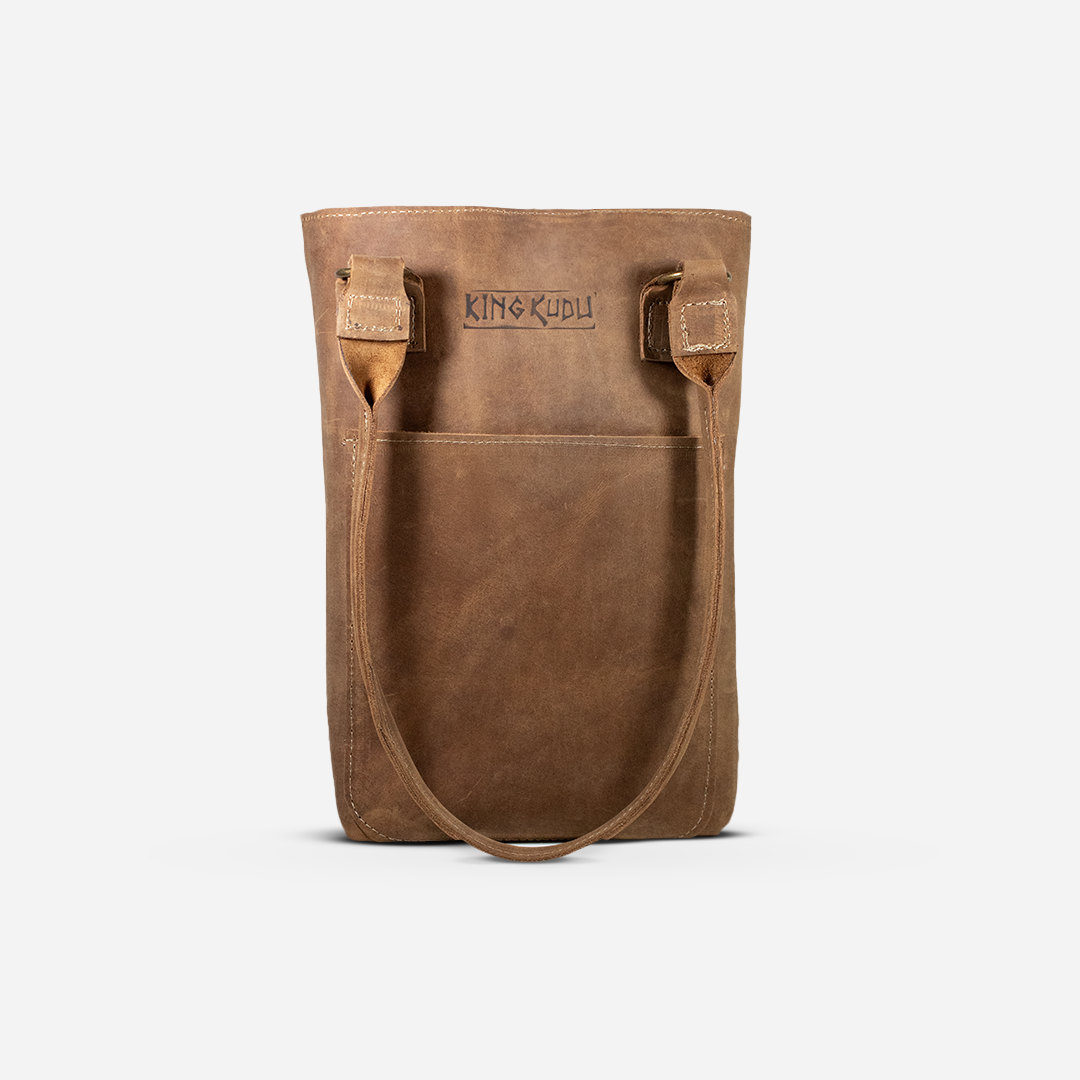 KING KUDU LEATHER WINE/BOTTLE BAG