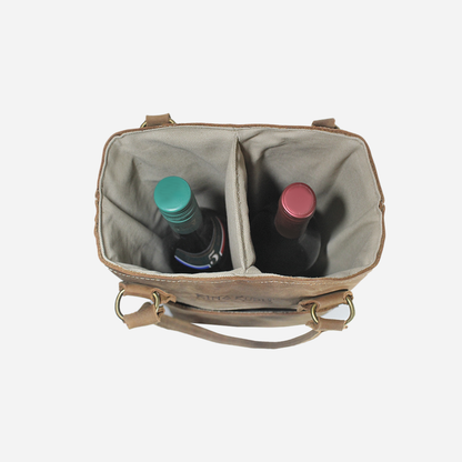 KING KUDU LEATHER WINE/BOTTLE BAG